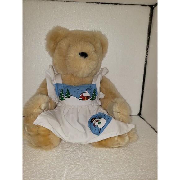 Carlton Cards Teddy Bear Plush 12 Inch Christmas Apron Collectible Toy EUC - Picture 3 of 6